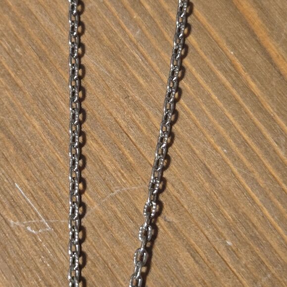 (2) Vintage Faux Turquoise Silver-tone Chain Pendant & Long Beaded Necklace - Picture 10 of 10